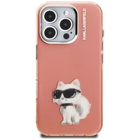 Karl Lagerfeld IML Aquarelle Choupette & Logo deklas iPhone 16 Pro Max - rozinis
