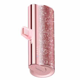 VEGER išorinė baterija 5000 mAh su įmontuotu jungtimi Type C PD QC3.0 2,4A 12W PlugOn (W0573) violetinė