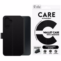 CARE by PanzerGlass Piniginė Dėklas M. Kickstand for Samsung Galaxy M17 5G / A17 / A17 5G - juodas