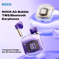 Rock Bluetooth ausinės TWS Air Bubble rožinės
