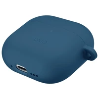 Uniq Nexo AirPods 4 + ausų kabliukų silikoninis dėklas - mėlynas