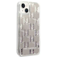 Karl Lagerfeld KLHCP14SLMNMS iPhone 14 6.1 "kietasis dėklas sidabrinis / sidabrinis skystas blizgutis Monogram