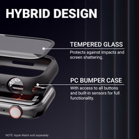 Crong Hybrid Watch dėklas - dėklas with Glass Apple Watch 41mm (juodas)