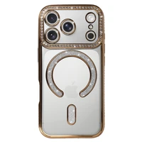 Dėklas telefonui (m) Bling Magsafe Case for Iphone 17 Pro Max - auksinis
