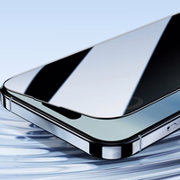 Benks temperuotas stiklas Ultra Shield Privacy FK66 iPhone 16 Pro Max juodas (plonas kraštas)