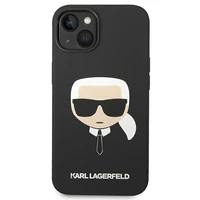 Karl Lagerfeld Silikoninis Karl's Head Magnetinis dėklas telefonui iPhone 14 Plus - juodas