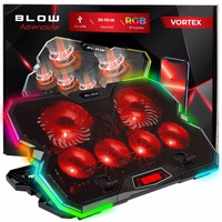 6 ventiliatorių „VORTEX RGB“ nešiojamojo kompiuterio aušinimo kilimėlis