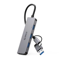 Orico YSA5-U3 USB-A/USB-C Hub prijungimo stotelė 3x USB-A 2.0 + 1x USB-A 3.0 - pilka