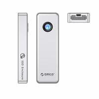 Orico OUM2-G20 M.2 NVME USB-C 3.2 20Gb/s diskų įrenginys - sidabrinis