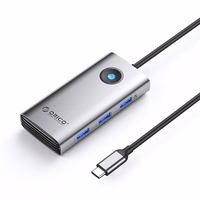Orico PW11-6P USB-C Hub prijungimo stotelė 3x USB-A 3.0 + 1x USB-C 2.0 + 1x HDMI - pilka