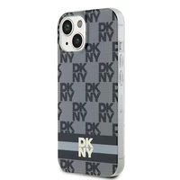 DKNY IML languotas mono raštas ir margintos juostos magnetinis dėklas telefonui iPhone 15/14/13 - juodas