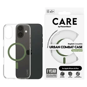 CARE by PanzerGlass Flagmano dėklas telefonui iPhone 16 Plus 6.7" žalias/žalias Magnetinis 1371