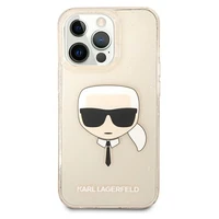 Karl Lagerfeld Glitter Karl's Head Case iPhone 13 Pro / iPhone 13 - auksinis