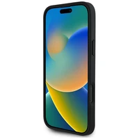 Guess Grūdėtas Gėlių Raštas Magnetinis dėklas iPhone 16 Pro Max juodas