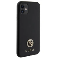 Guess Strass Metal Logo dėklas telefonui iPhone 11 / Xr 6.1" - Juodas