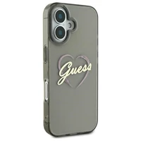 Guess IML Heart dėklas telefonui iPhone 16 Plus - juodas
