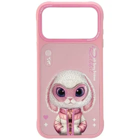 Nimmy Cool&Cute 2.0 Rabbit dėklas iPhone 17 Pro Max - rožinis