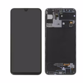 Ekranas skirtas Samsung A307 A30s juodas su rėmeliu HQ