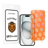 Tel Protect Best lankstus hibridinis grūdintas stiklas IPHONE 15/15 PRO