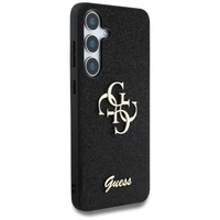 Guess Fixed Glitter Big 4G Metal Logo dėklas telefonui Samsung Galaxy S25 juodas