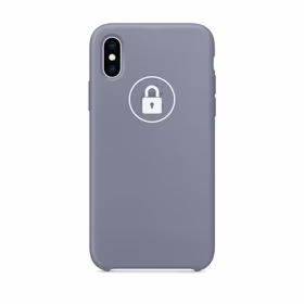 Dėklas "Silicone Case" skirtas iPhone X (XS) / Levander Gray / su įpakavimu