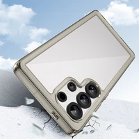 Dėklas telefonui (m) su gelio rėmeliu Samsung Galaxy S25 Ultra - skaidrus juodas (m)