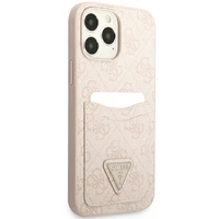 Guess 4G Triangle Logo Cardslot Case for iPhone 13 Pro / 13 - Pink