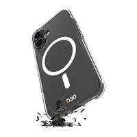 Puro Impact skaidrus D3O TPU+PC magnetinis dėklas telefonui iPhone 17 - permatomas