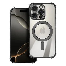 Dėklas ANTISHOCK ELECTRO IPHONE 17 suderinamas su MagSafe juodas