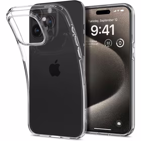 Spigen Liquid Crystal dėklas telefonui iPhone 15 Pro Max - skaidrus