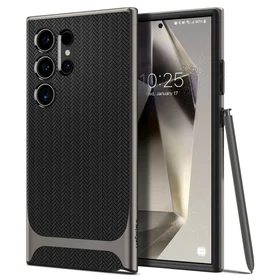 Spigen Neo Hybrid dėklas telefonui Samsung Galaxy S24 Ultra - metalinė pilka