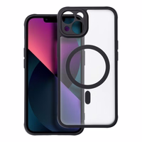 Dėklas telefonui – pilnai matinis magnetinis dėklas, suderinamas su MagSafe IPHONE 13, juodas