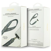 GUESS universalis dirželis GUUCNP4DGMB (4G PU dirželis, rišiklis, Strass metalo logotipas) mėlynas