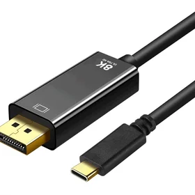 Kabelis Type C (vyriškas) į DisplayPort 1.4 (vyriškas) 8K 60Hz C5-2 1,8 m juodas