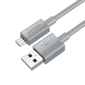 Kabelis USB-A į Micro USB Hoco 2,4A 1 m X107 pilkas