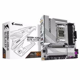 Pagrindinė plokštė GIGABYTE B650M AORUS ELITE AX ICE AMD B650 SAM5 Micro-ATX DDR5