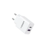 VEGER kelioninis įkroviklis USB A + Type C PD QC3.0 3A 30W VLS302U baltas