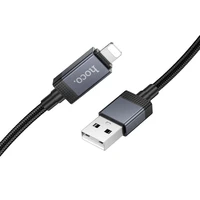 Kabelis USB A į Lightning Hoco 2,4A su ekranu 1 m X118 juodas