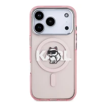KARL LAGERFELD dėklas telefonui IPHONE 17 Pro, suderinamas su magnetiniu MagSafe (KLHMP17LHGCHGKBP, IML Choupette Sketch Logo) rožinis