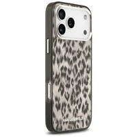 Karl Lagerfeld IML Leopardinio rašto Magnetinis dėklas telefonui iPhone 17 Pro Max - ruda