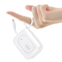 Dudao K32 22.5W 10000mAh išorinė baterija su įmontuotu USB-C / Lightning kabeliu - balta