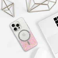 Tel Protect Moonlite magnetinis dėklas telefonui Iphone 17 Air rožinis permatomas