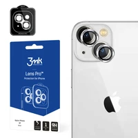 Kameros stiklas iPhone 14 9H 3mk Lens Protection Pro Series objektyvui - sidabrinis