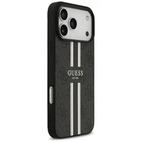 GUESS dėklas telefonui IPHONE 17 Pro Max, suderinamas su MagSafe GUHMP17XP4RPSK (4G Printed Stripes), juodas