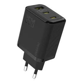 Dudao A29 65W GaN sieninis įkroviklis 2 x USB-C + 1 x USB-A - juodas