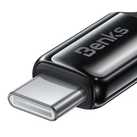 Benks kabelis D49 pintas - Type C į Type C - PD 60W 3A 1,2 metrai juodas