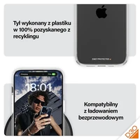 PanzerGlass kietas dėklas su D3O ir karinės klasės sertifikatu iPhone 15 Pro Max - permatomas