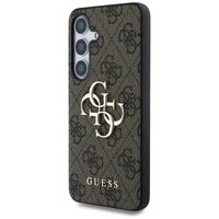Guess Big 4G Logo Classic Logo dėklas telefonui Samsung Galaxy S25 Plus rudas