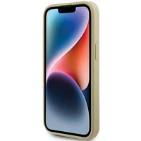 Guess Glitter Script Big 4G dėklas telefonui iPhone 15 - auksinė