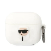 Karl Lagerfeld KLA3RUNIKH AirPods 3 dėklas silikoninis baltas Karl Head 3D